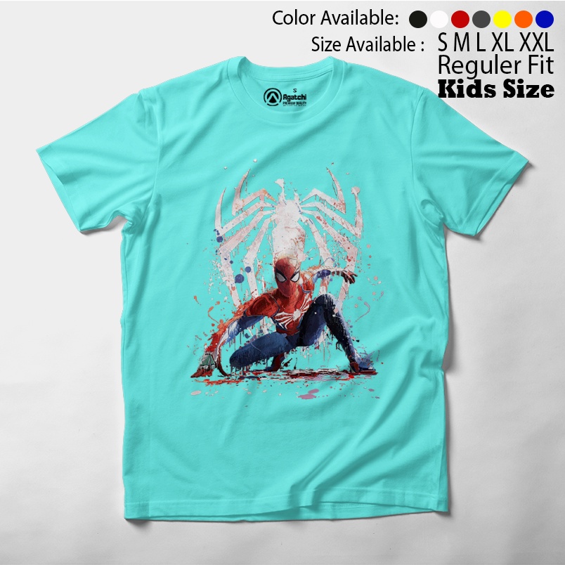 Baju Kaos Atasan Anak Laki - Laki Motif Spiderman V2