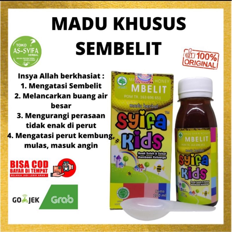 Madu Sembelit Syifa Kids Original / Madu Khusus Sembelit Anak Dan Dewasa