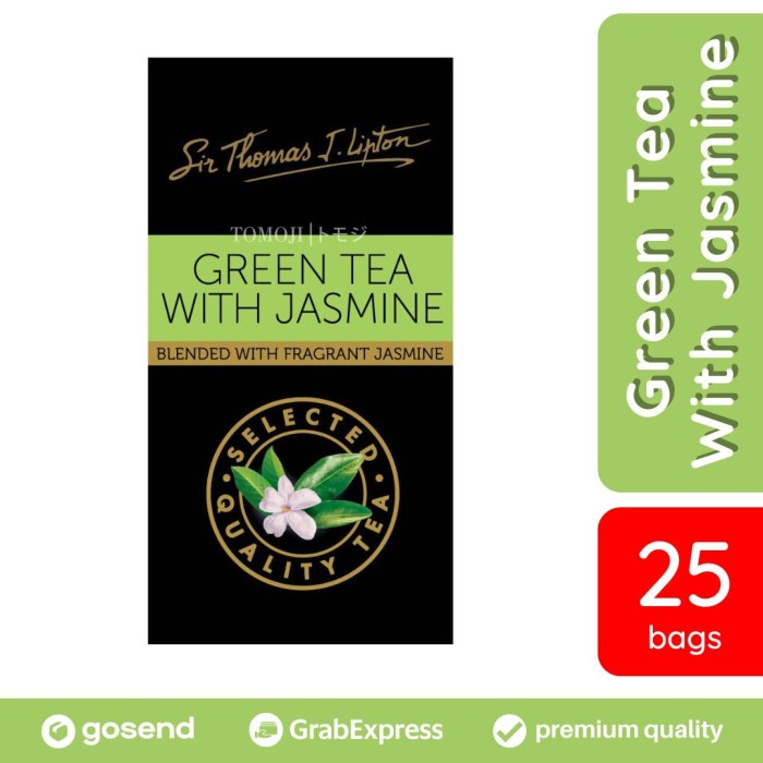 

TEH SIR THOMAS LIPTON - GREEN TEA WITH JASMINE - 25 BAGS