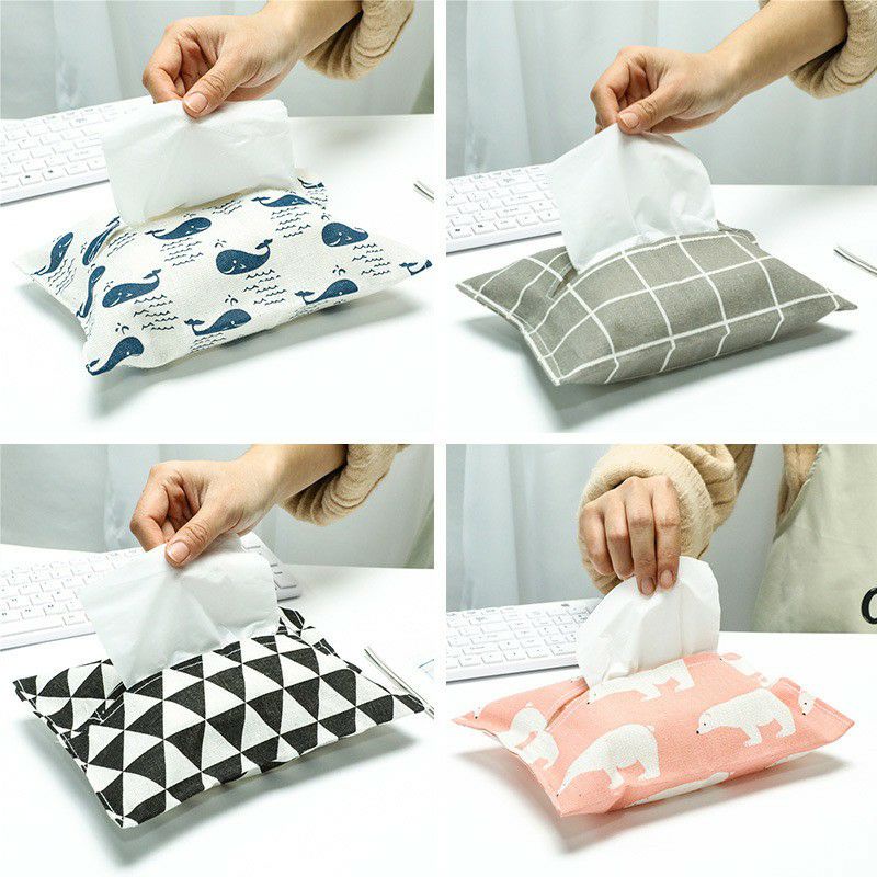 COD - SM88 - TEMPAT TISSUE BAHAN KANVAS SARUNG TISSUE BAHAN KANVAS