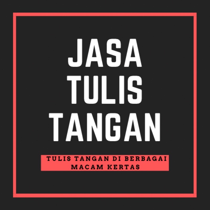 

JASA TULIS TANGAN MURAH DAN CEPAT