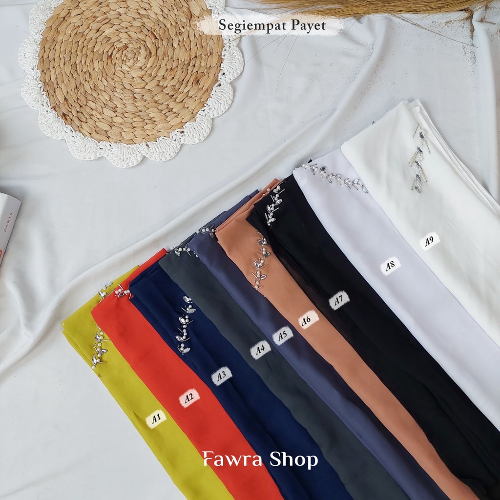 Jilbab Segiempat Payet Bando