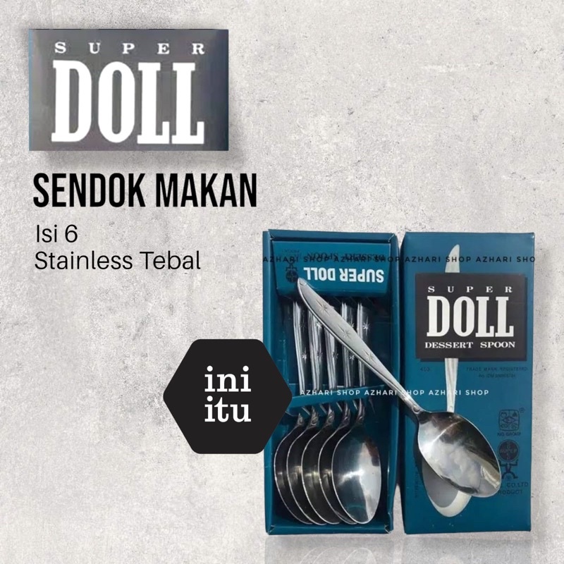 [ Doll ] Sendok Makan Stainless Super Doll - 1 box / 6 pcs