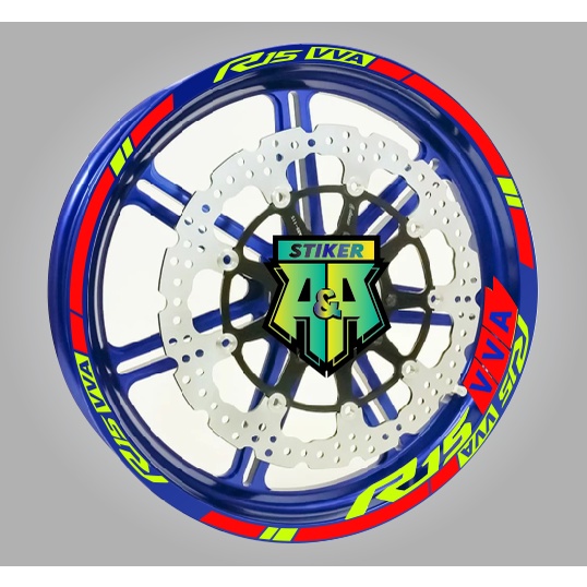 AA STIKER VELG R15 VVA VELG BIRU | STIKER VELG R15