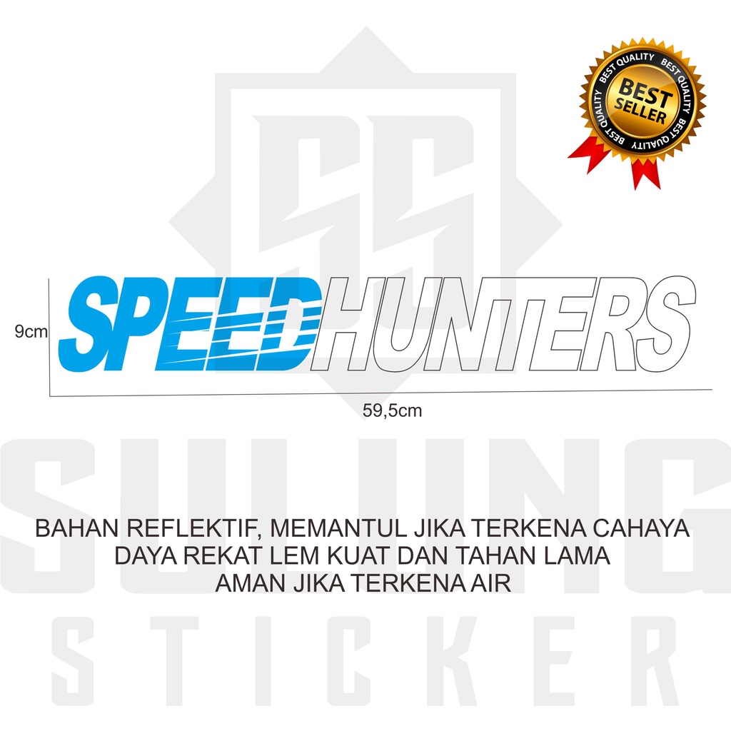 Stiker Kaca Mobil Depan Speedhunter Cutting Sticker