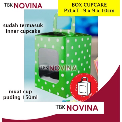 BOX CUPCAKE PUDING /  KOTAK CUPCAKE PUDING