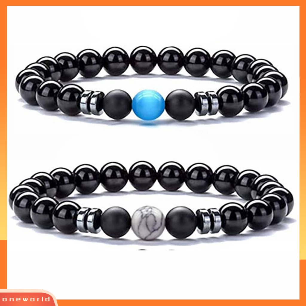 Gelang Manik-Manik Batu Alam Tiger Eye Elastis Pelindung Kesehatan Untuk Pria Dan Wanita