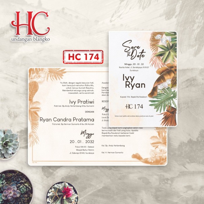 

UNDANGAN PERNIKAHAN MURAH ELEGAN HC 174