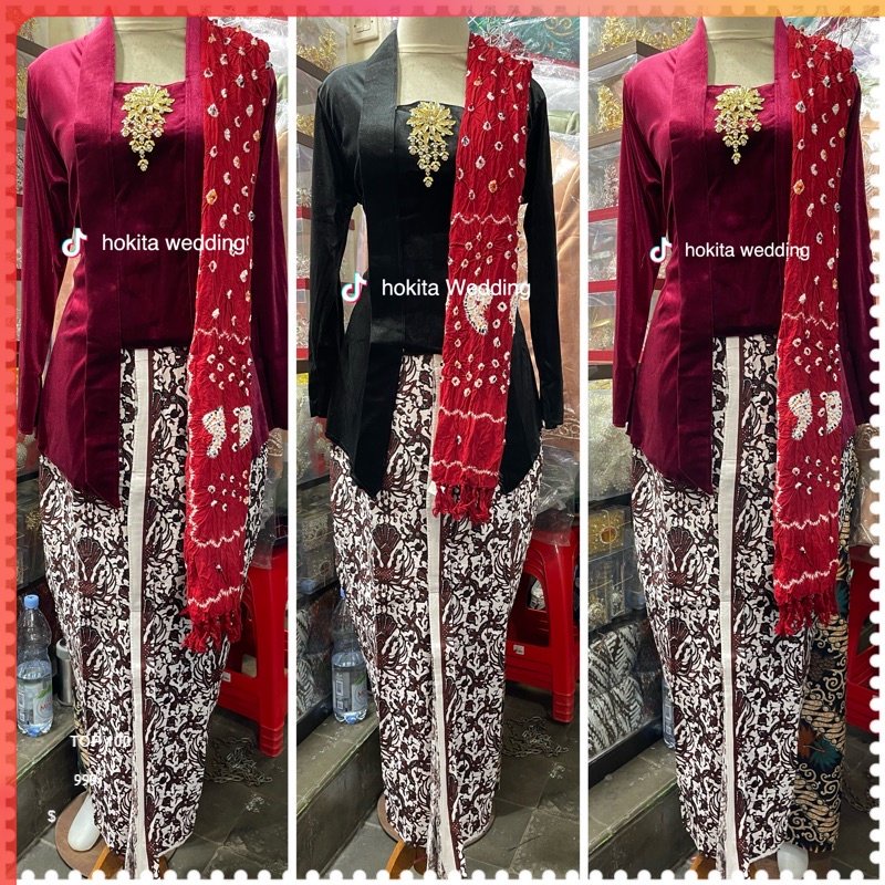 Kebaya,Kutubaru,Bludru Kebaya Bludru