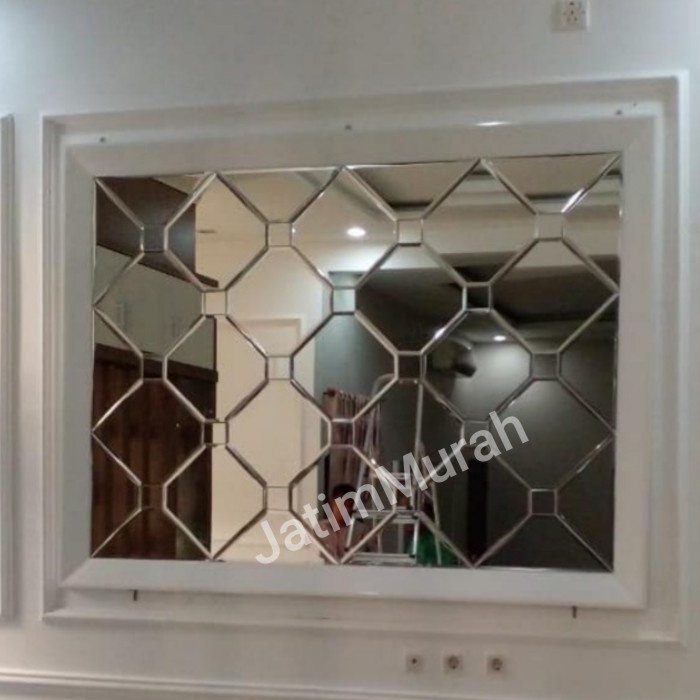 kaca cermin bevel / cermin dinding / kaca cermin dekorasi dinding