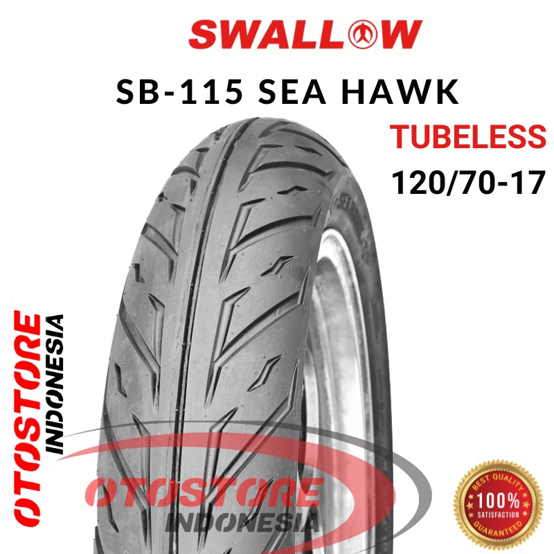 Ban Luar Motor Swallow SB-115 SEA HAWK 120/70-17 RING 17 Tubeless  ban motor BAN MOTOR SUPRA JUPITER