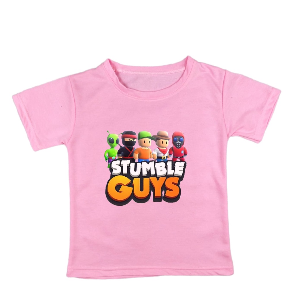 Atasan Baju Kaos Anak Stumble Guys Lava Laki Laki Perempuan Umur 2 - 10 Tahun K208