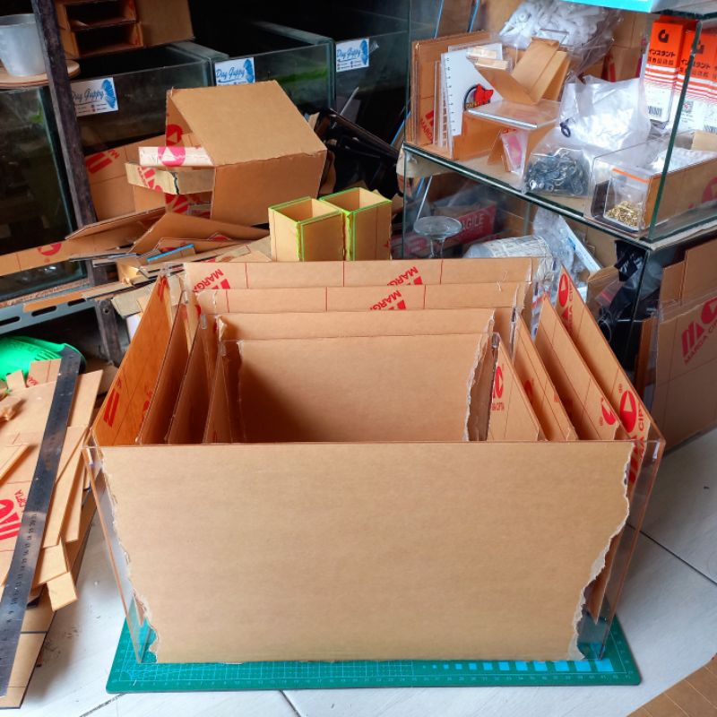 kotak akrilik tutup hantaran/seserahan satu set