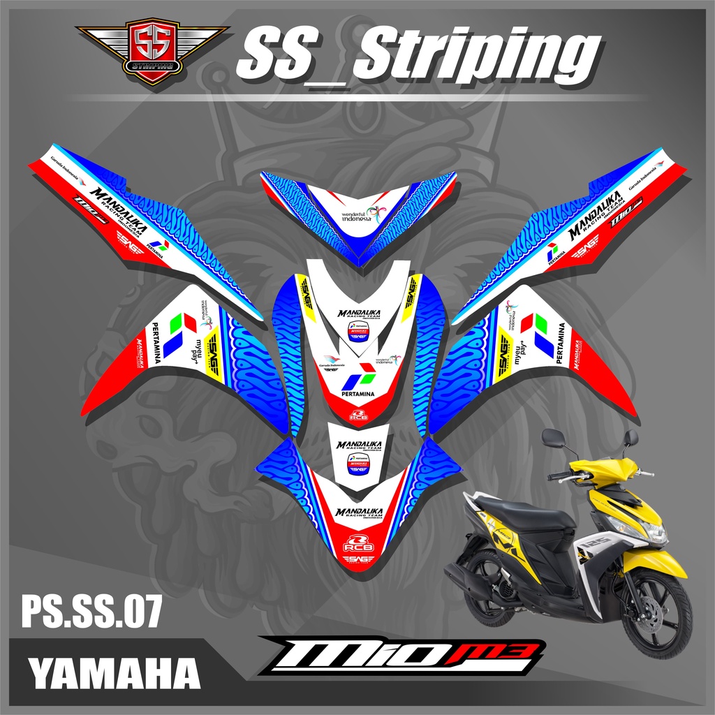 Decal Sticker Full Body MIO M3 - Stiker Full Body MIO M3 Motof Mandalika. PS.SS.07