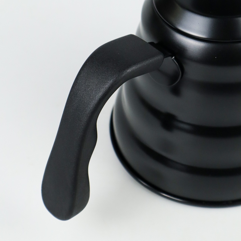 One Two Cups Teko Kopi Maker Pot Drip Kettle 1.2 Liter with Thermometer - Black - 7RHX8LBK