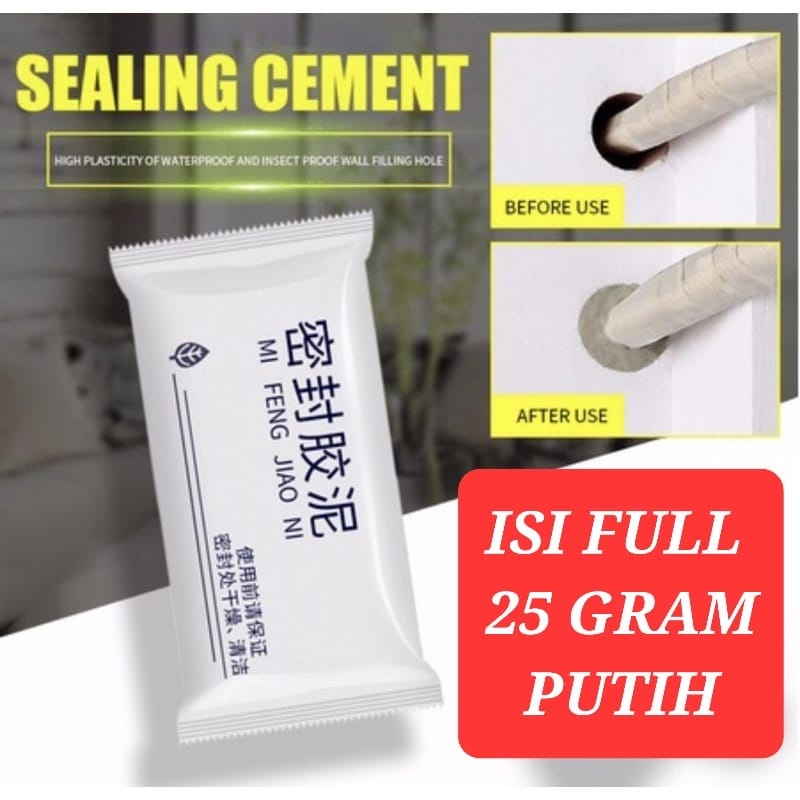 dempul penambal dinding retak sealant magic penutup lobang AC lubang saluran air wastafel bocor