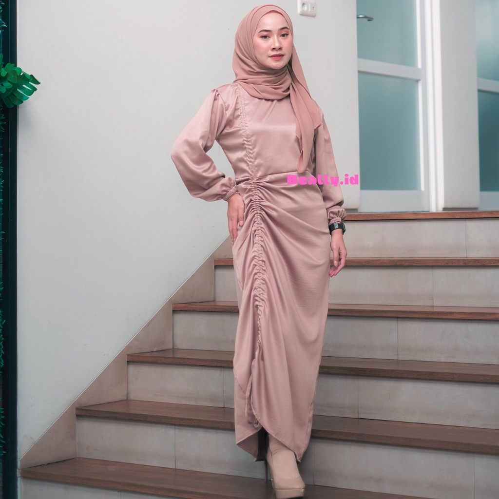 CARLA DRESS SILK SERUT KONDANGAN | GAMIS SATIN DARLA DRESS SERUT | GAUN BRIDESMAID | ANDINI DRESS BRIDESMAID