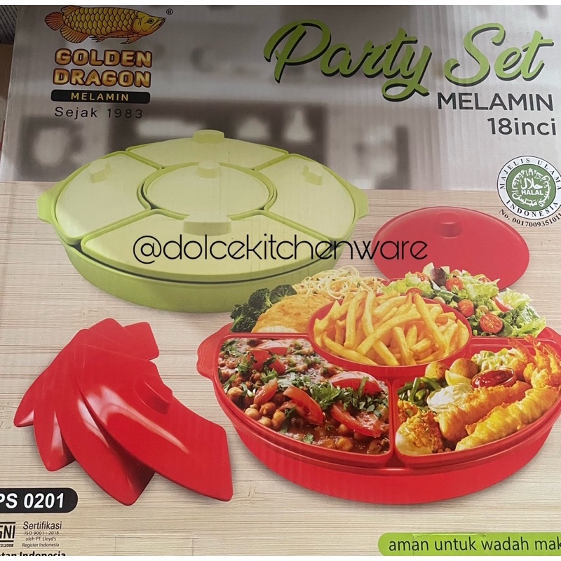 Party Set Melamin 18 inch Golden Dragon PS0201