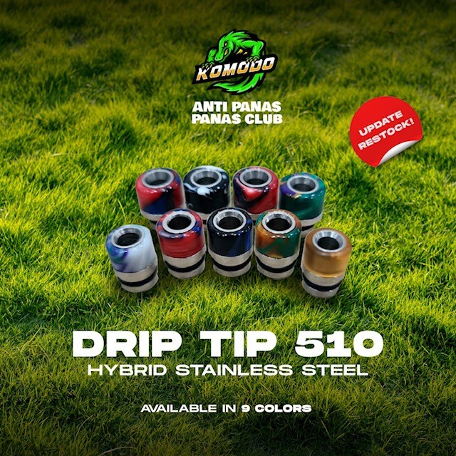 DRIPTIP 510 HYBRID STAINLESS STEEL KOMODO