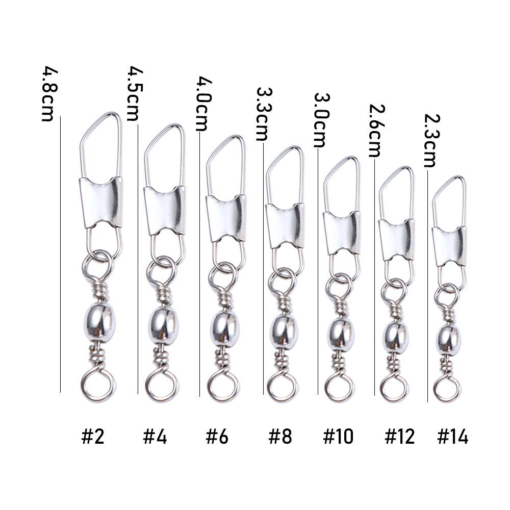 Agustinina Konektor Pancing Klip Pancing Aksesoris Pancing Alat Pancing Dengan Snap Interlocking Snap Line Connector Fishing Swivels