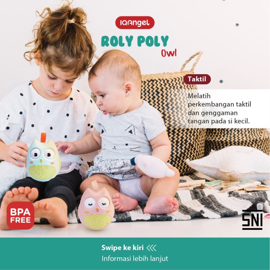 IQAngel IQ Angel Roly Poly Owl Toys / Rattle mainan Bayi / Mainan Kerincingan Bayi / Mainan Edukasi Bayi