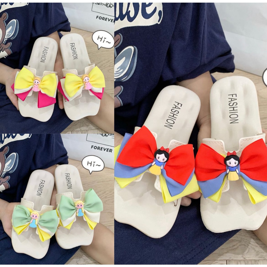 SANDAL ANAK SNOW WHITE RAPUNZEL ELSA PRINCESS FROZEN IMPOR LUCU