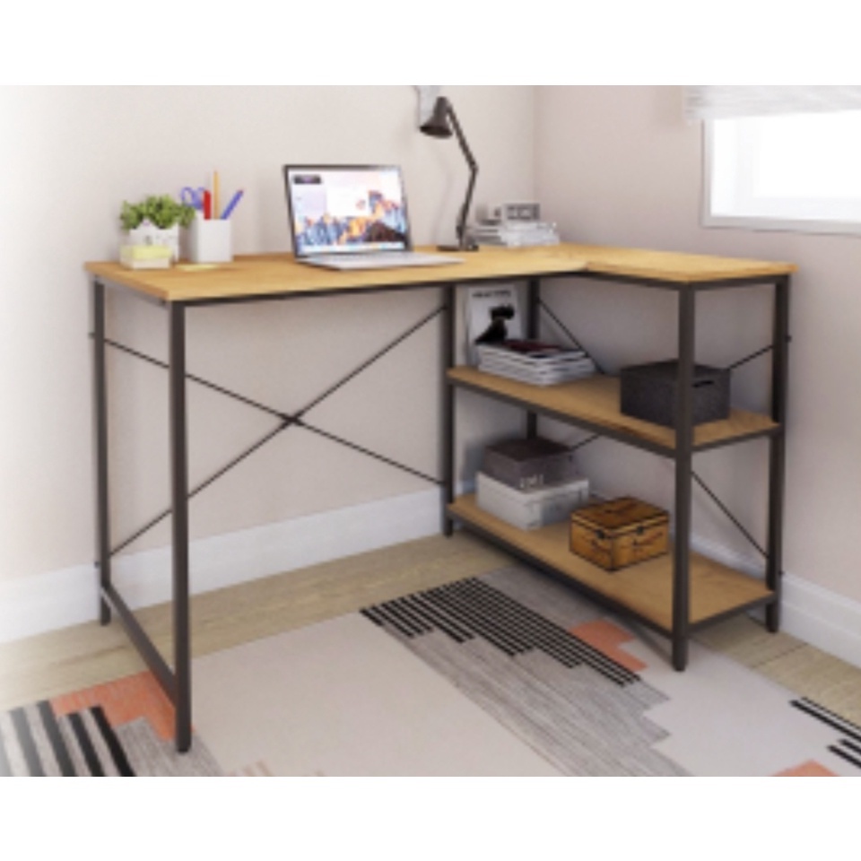 Meja tulis kerja belajar industrial kaki besi 120cm BANDUNG