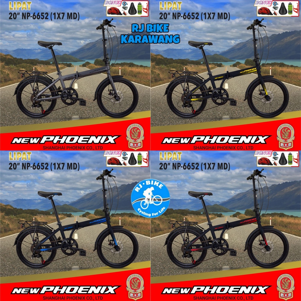 SEPEDA LIPAT FOLDING BIKE PHOENIX 20INCH NP-6652 DAN 16INCH NP-6651 INCLUDE FREE ACCESORIES