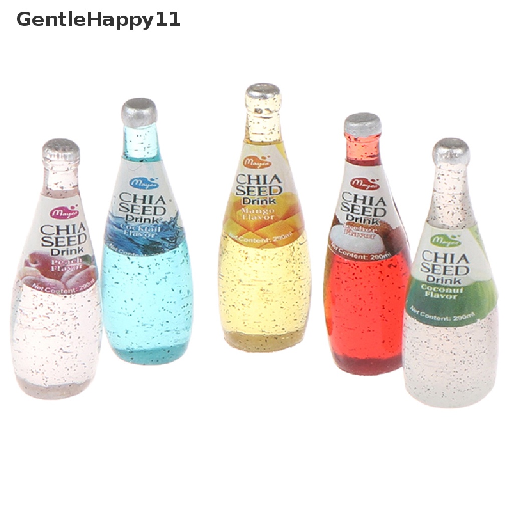 Gentlehappy 2/5Pcs 1: 12rumah Boneka Miniatur Buah Botol Minum Aksesoris Rumah Boneka Mainan id