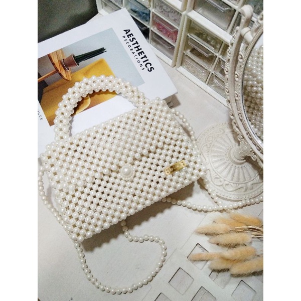 Cutie Bead Bag Medium size / Tas manik muat hp