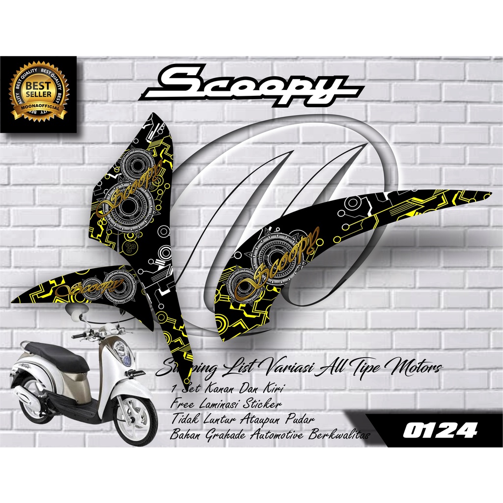 0124 STICKER LIST VARIASI SCOOPY KARBU - STIKER VARIASI SCOOPY - STRIPING VARIASI SCOOPY