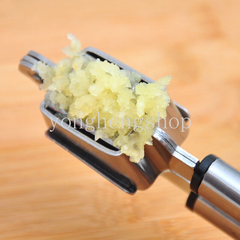 Stainless Steel Garlic Smasher Squeezer Garlic Press Penghancur Mincer Alat Penggiling Press Manual Aksesoris Dapur