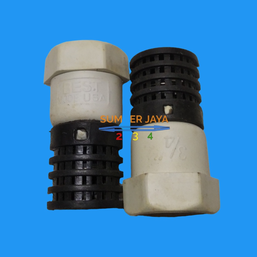 Foot klep PVC 3/4 inch/ foot valve 3/4 inch