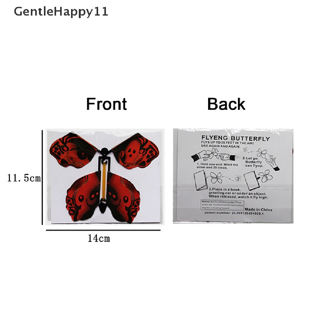 Gentlehappy Magic Butterfly Flying Rubber Band Powered Wind up Mainan Kartu Pesta Untuk Hadiah Lucu id