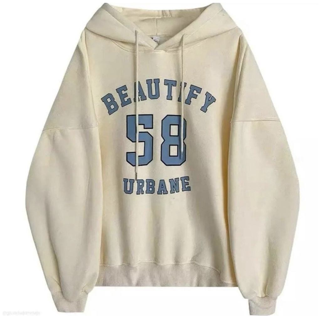 HOODIE SWEATER BEAUTIFY 58 BAHAN FLEECE