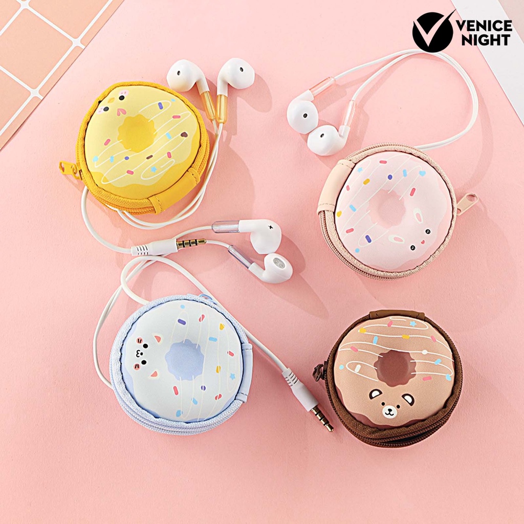 (VNEP) (Berkabel) Earbud High Fidelity Mega Bass Cartoon 3.5mm Earphone Stereo dengan Mikrofon untuk Berlari