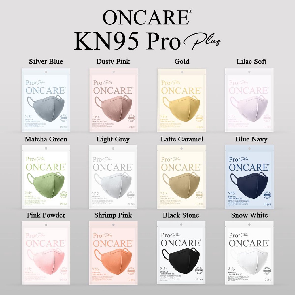 Masker Oncare Premium KN95 Pro Plus Premium Korea 5Ply isi 10Pcs