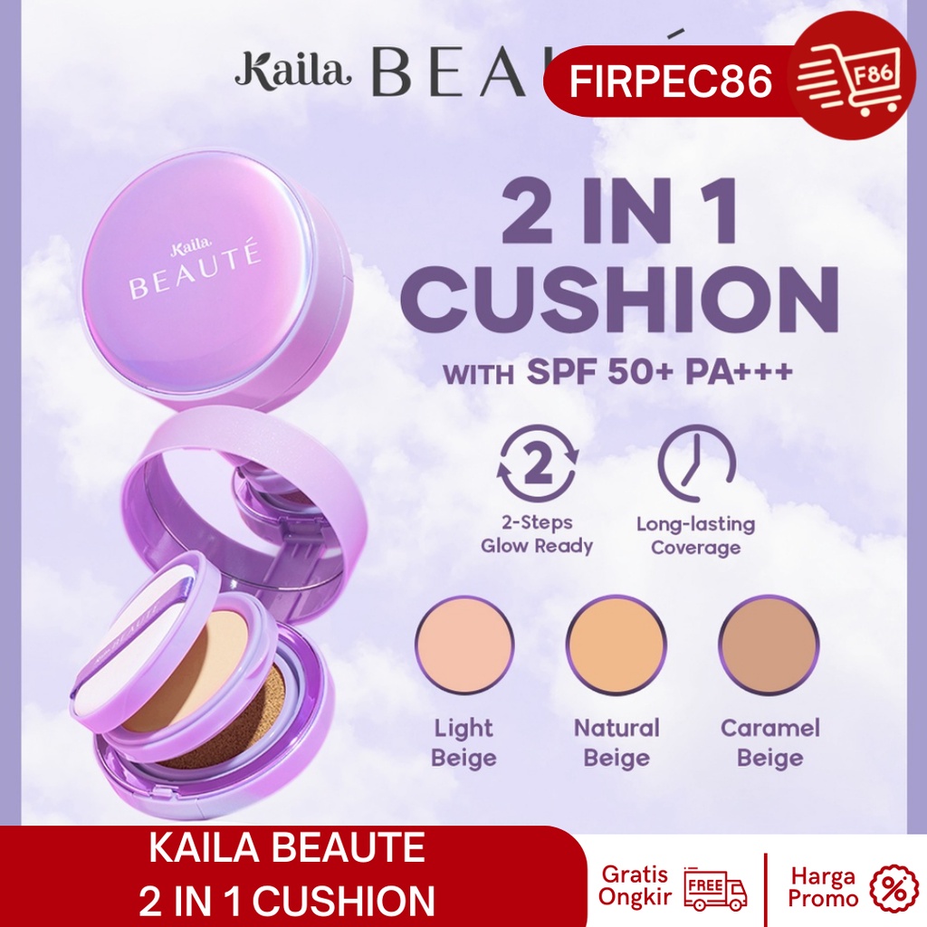 Kaila Beaute 2-in-1 Cushion SPF 50+ PA+++/Bedak Cushion/Make Up