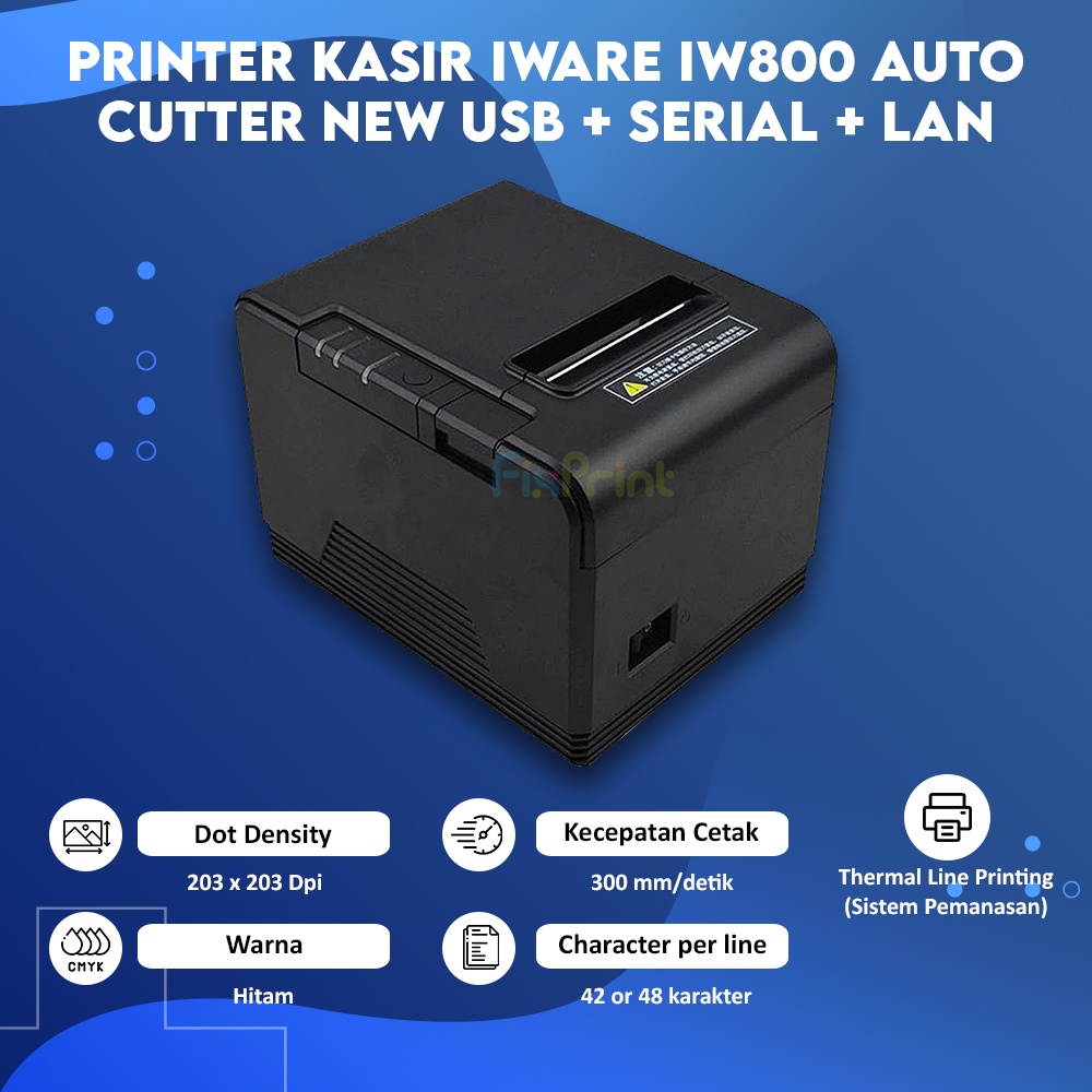 Printer Kasir IWare IW800 Interface USB + Serial + LAN Auto Cutter New