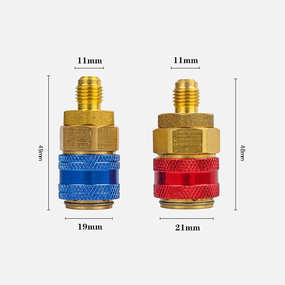 LANFY Fluoride Converter 2pcs Tahan Lama Ac Mobil Aksesoris Fitting Manifold Hoset Tools Aconditioner Connector