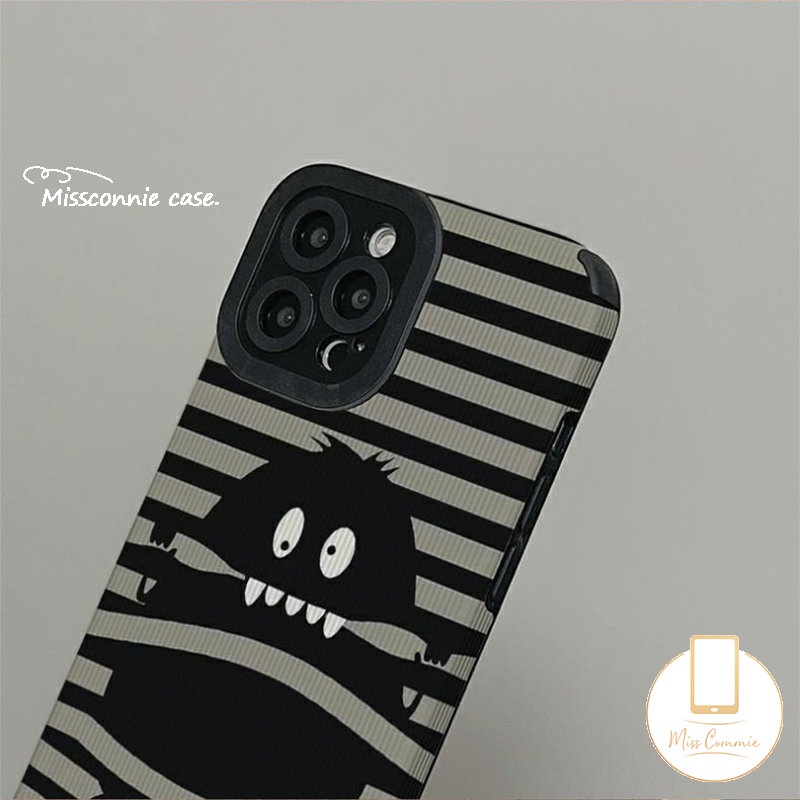 Soft Case Silikon Tekstur Kulit Monster Kecil Lucu Shockproof Untuk iPhone 7 8 Plus 11 13 12 Pro Max 14 Pro Max 7 Plus XR X XS Max