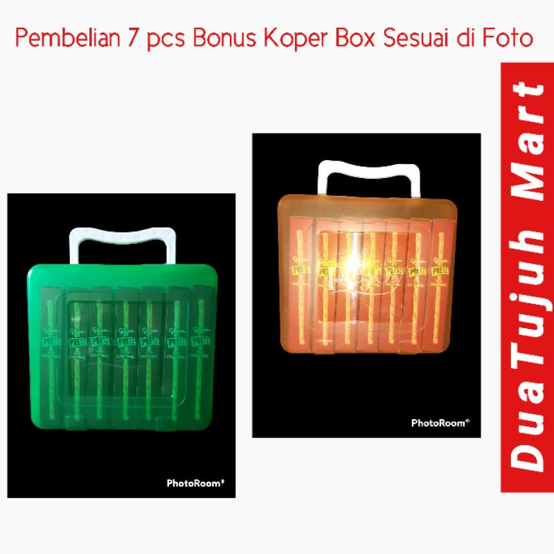 Glico Pretz Biscuit Stik Rasa BBQ Chicken &amp; Original/ Beli 7 Pcs Bonus Koper Box