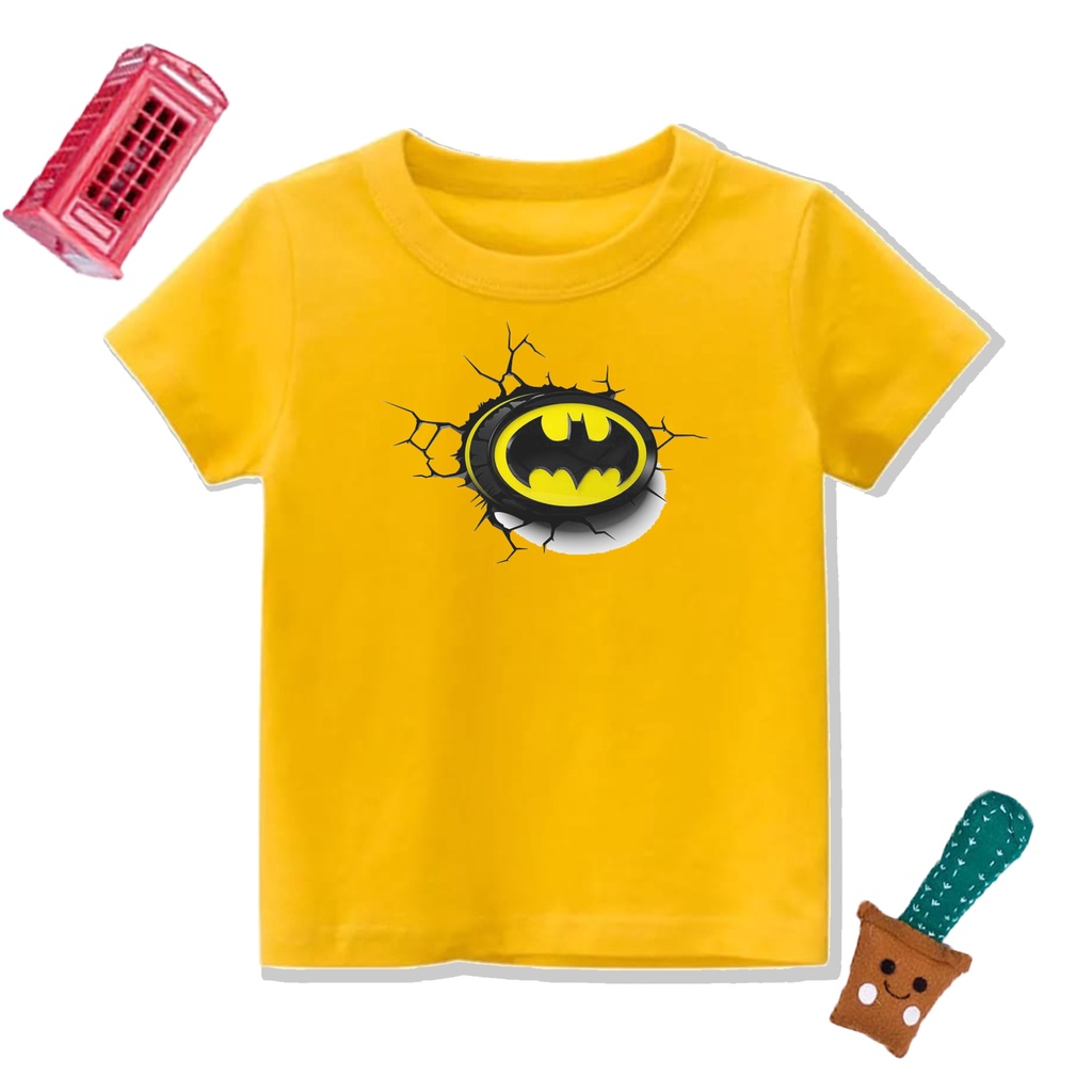 PVJ - Baju Kaos T Shirt Anak Laki Laki Katun Combed Motif Batman Premium