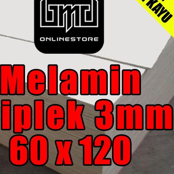 Melamin Putih Glossy Ukuran (60x120)cm Papan kayu Triplek 3mm