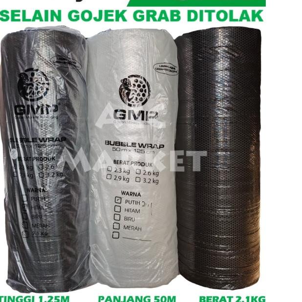 

Bubble Wrap Plastik Roll 50m x 125 cm Packing Buble - GMP 2.1KG PUTIH