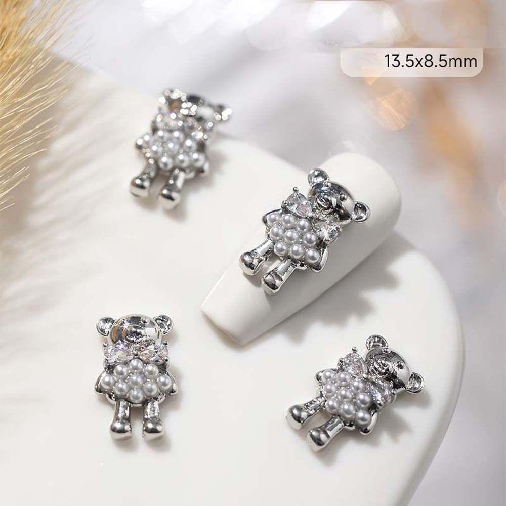 Mxbeauty Kartun Hiasan Kuku Fashion Nail Art Perhiasan Zirkon Hati Pesona Kuku Manikur Aksesoris