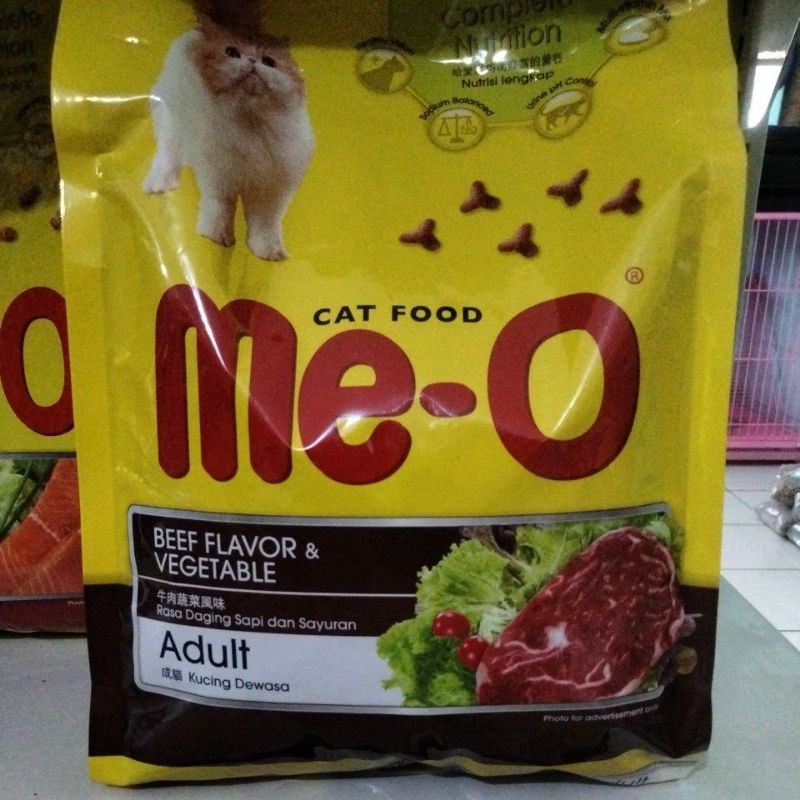 Meo Beef Vegetable Fres Pack 1,2 kg Makanan Kucing Dewasa Me-O Beef