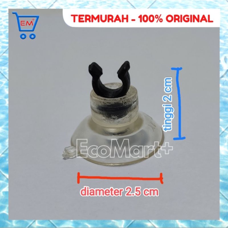 Dop Selang Udara Aerator CO2 Aquascape Akuarium Cop Tempelan Kaca - Harga 5 Pcs