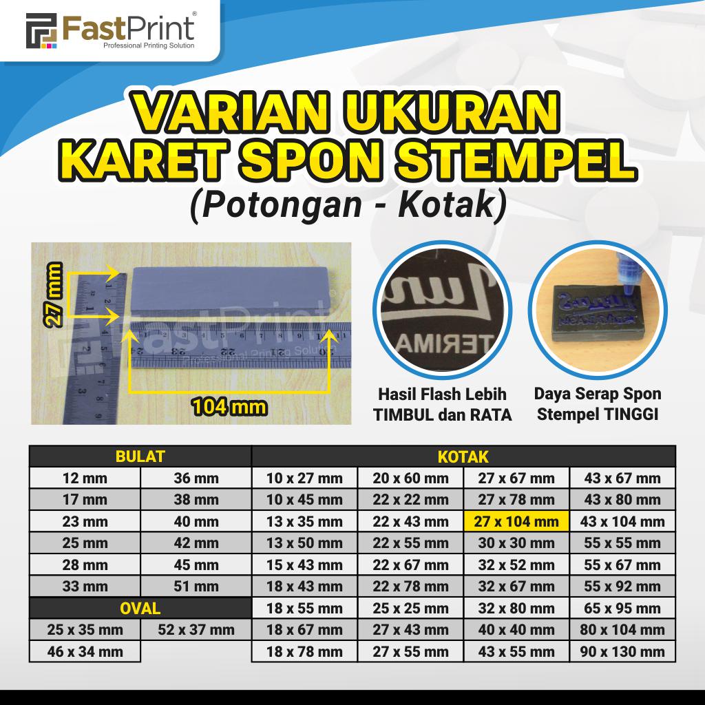 Karet Busa Spon Stempel Model Kotak 27X104 MM