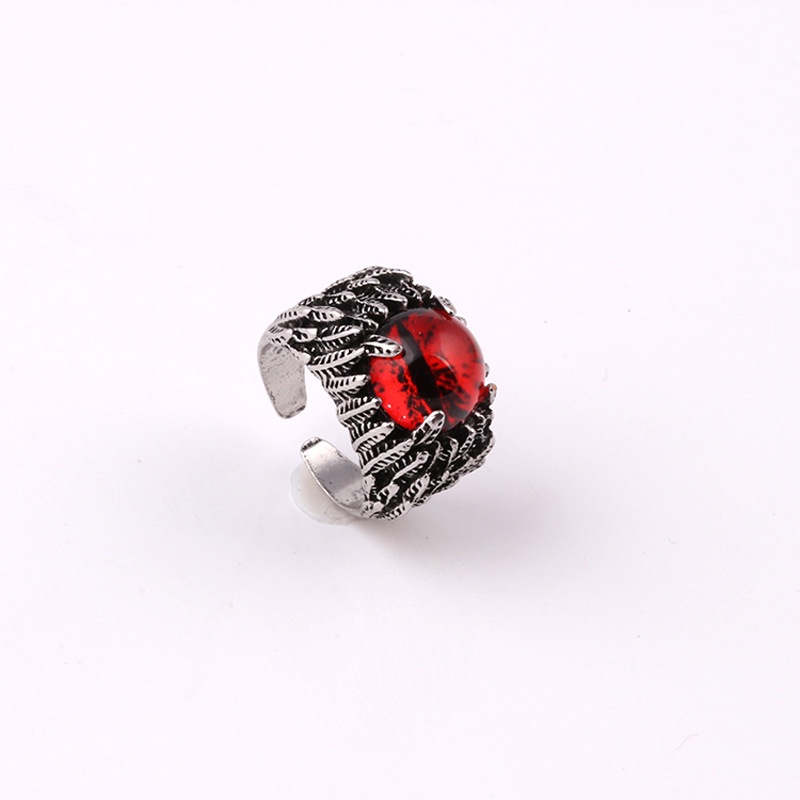 Perhiasan Cincin Bentuk Mata Iblis Bulu Gaya Eropa Amerika